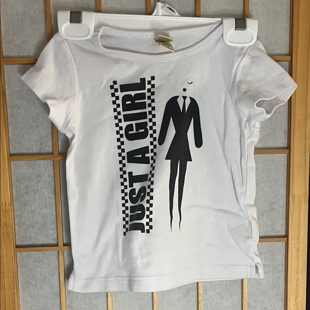 Vintage Just A Girl White Kids T-Shirt